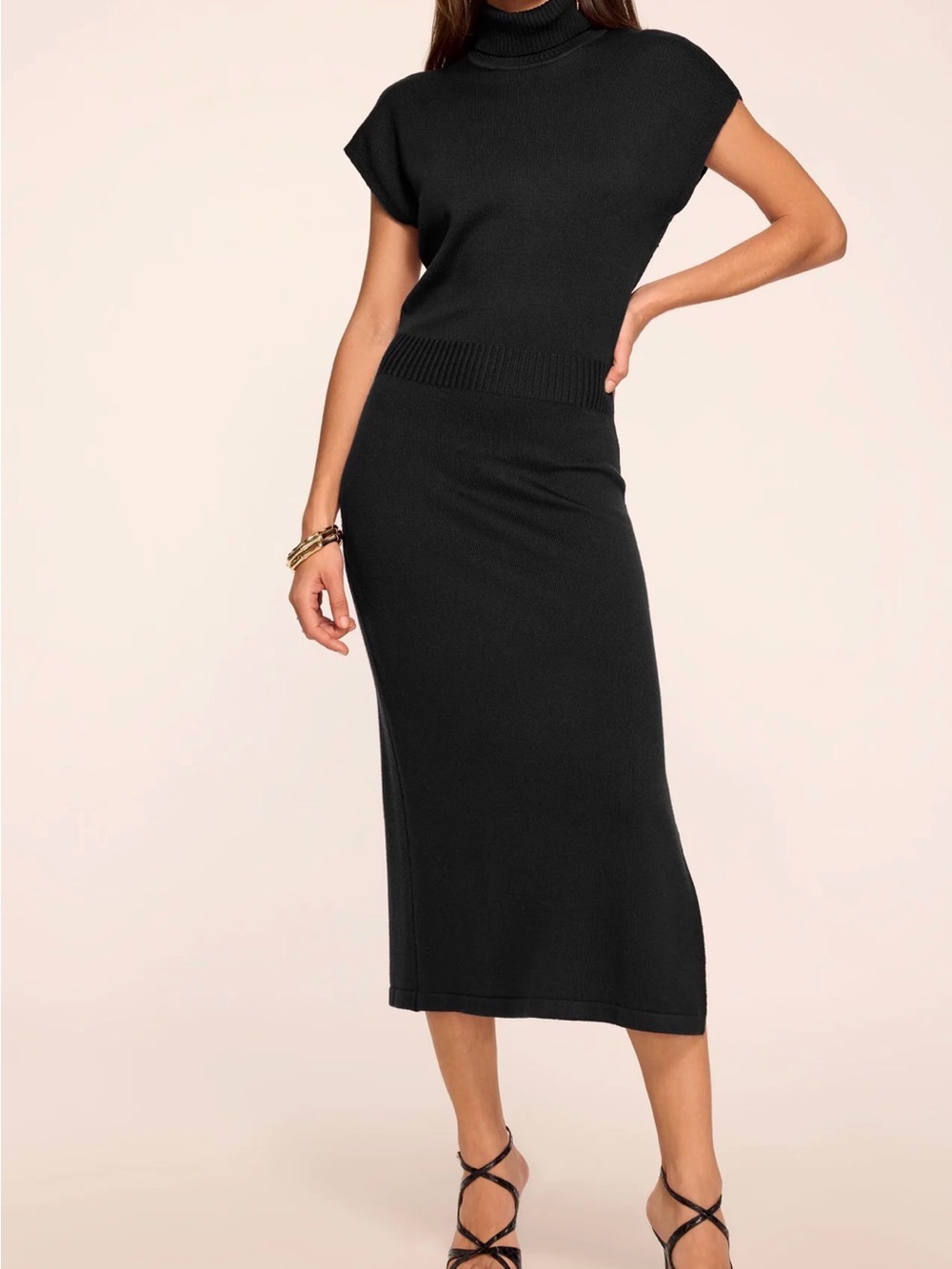 Ramy Brook Natalie Merino Turtleneck Midi Dress